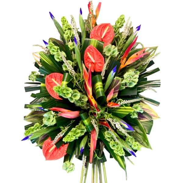 Red Anthurium Funeral Casket Flowers