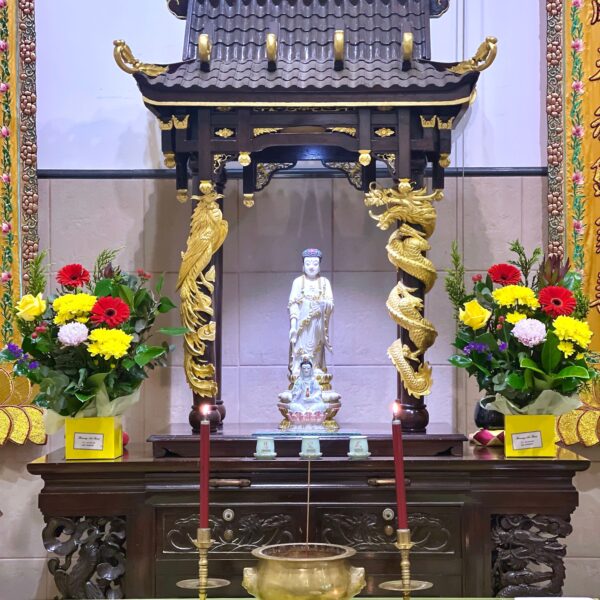 Red Yellow White Buddha Altar Flowers