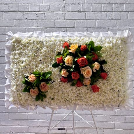 Roses Rectangle Asian and Chinese funeral wreath