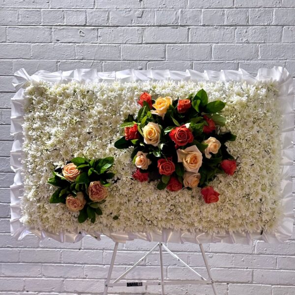 Roses Rectangle Asian and Chinese funeral wreath