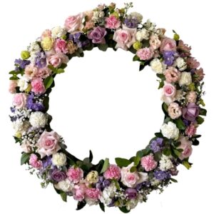 pastel funeral flowers